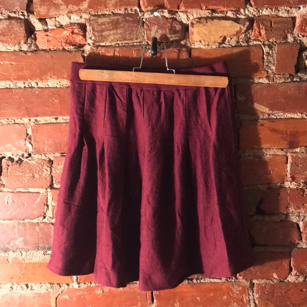 J.CREW merino wool pleated mini skirt, pull on, sz XS